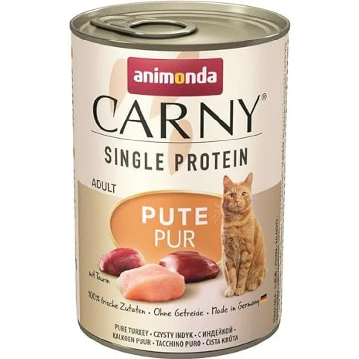 Animonda Carny Adult Pute pur, Katzen-Nassfutter mit ausgewogener Ernährung, 6x400g – Bild 2