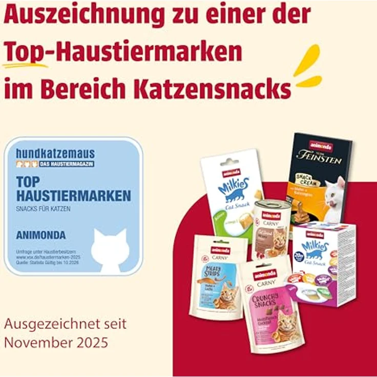 animonda vom Feinsten Snack Cream Huhn mit Katzengras, Cremige Katzensnacks im 6x15g Pack – Bild 2
