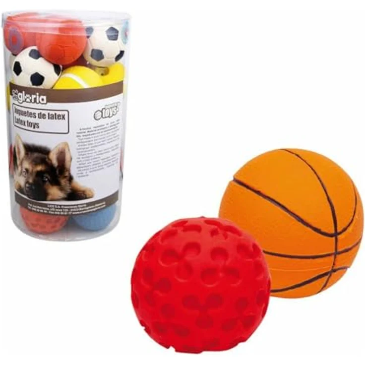 GLORIA Bote Sportbälle, Multicolor, 250 g - langlebiges und flexibles Spielzeug aus natürlichem Latex für Hunde – Bild 2