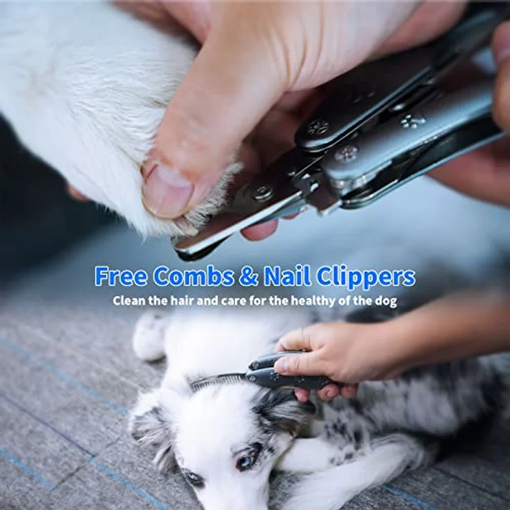 KXCDTECH Hunde-Nagelschneider, leiser 3-in-1 Nagelknipser aus Metall mit integrierter Feile und Kamm, für angstempfindliche Hunde aller Rassen – Bild 3