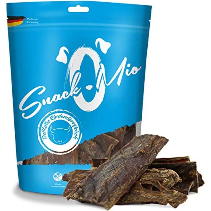 SnackOMio Rinderdörrfleisch, delikater Hundesnack, 300g, ideal für Kauspaß und Abenteuer – Bild 2