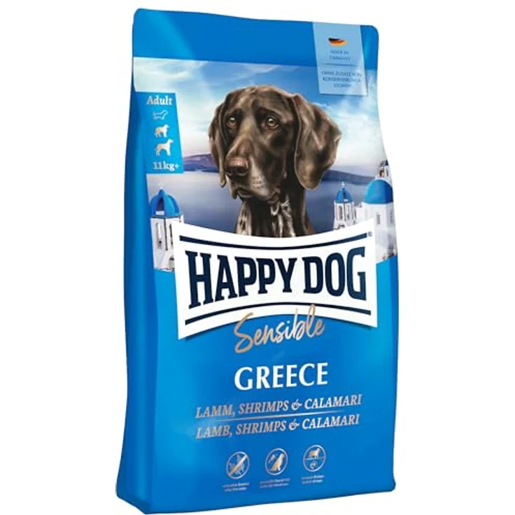 Happy Dog Supreme Sensible Greece, Hunde-Trockenfutter für ausgewachsene Hunde ab 11 kg, reich an Omega-3- und -6-Fettsäuren, 11kg – Bild 1