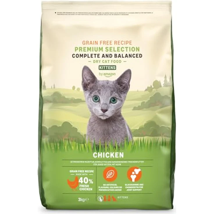 by Amazon Katzenfutter für junge Katzen (Junior), Trockenfutter mit 67 % frischem Huhn, getreidefreie Rezeptur, 3 kg (1er-Pack) – Bild 1