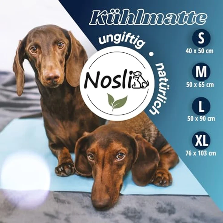 Nosli Kühlmatte M für Hunde, Katzen & Menschen, selbstkühlende Gel-Kühldecke (50x65cm), wasserabweisend und pflegeleicht – Bild 3