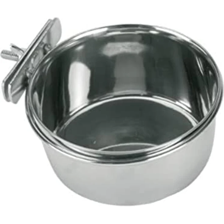 Kerbl Edelstahlnapf 300 ml, 9 cm Schraubbefestigung – Bild 2