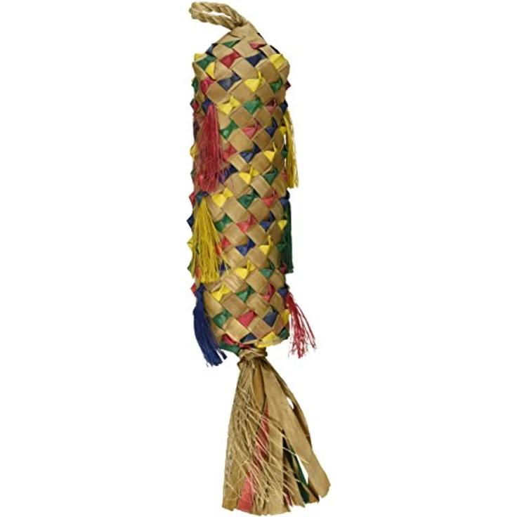 Planet Pleasures Papageienspielzeug Spiked Piñata, 25,4 cm natürliches Vogelspielzeug – Bild 1