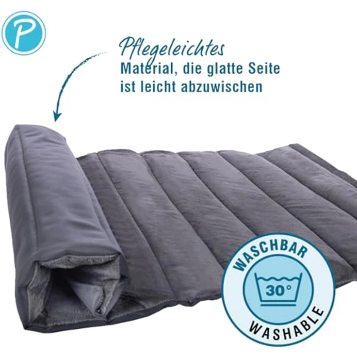 Petlando Travelmat Columbia, Hundedecke in anthrazit, M - 110 x 70 cm, pflegeleicht mit Tragegriff – Bild 3