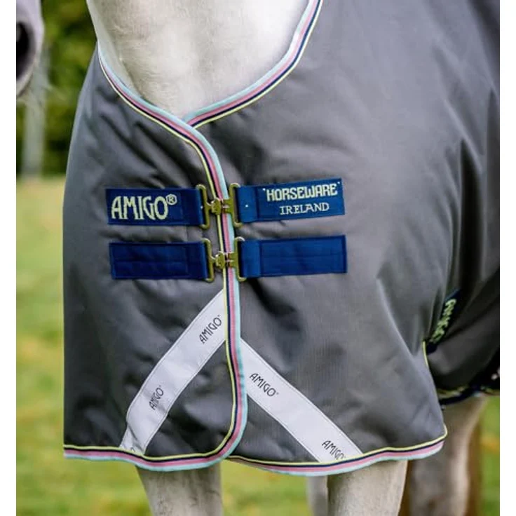 Horseware® Amigo® Bravo 12 Original Weidedecke, wasserdicht und atmungsaktiv, 100g leicht, mit Kapuzen-Schlaufen und reflektierenden Streifen – Bild 3