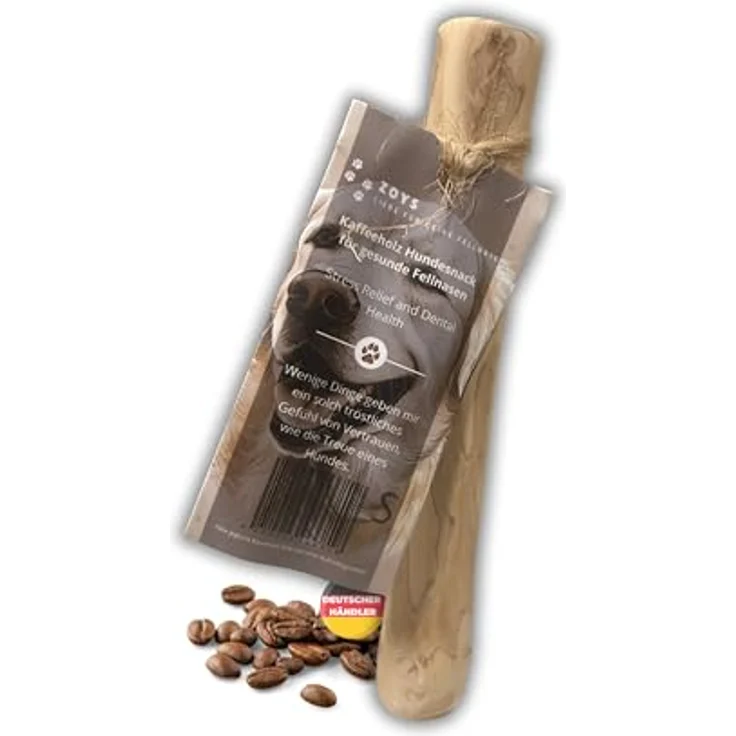 ZOYS Kaffeeholz für Hunde, Natürlicher Kauknochen für Zahnreinigung & Zahngesundheit, Größe S, langlebig & risikoarm – Bild 1