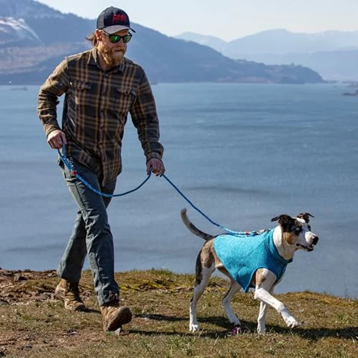Kurgo Core Hunde-Pullover, Leichtes Fleece mit 2-Wege-Reißverschluss, Größe S, orange, Hundegeschirr-kompatibel – Bild 5