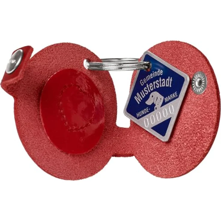 HUNTER Anhänger Hundemarken-Etui Love, rotes Etui für Hundemarken, Größe S, Made in Germany – Bild 4