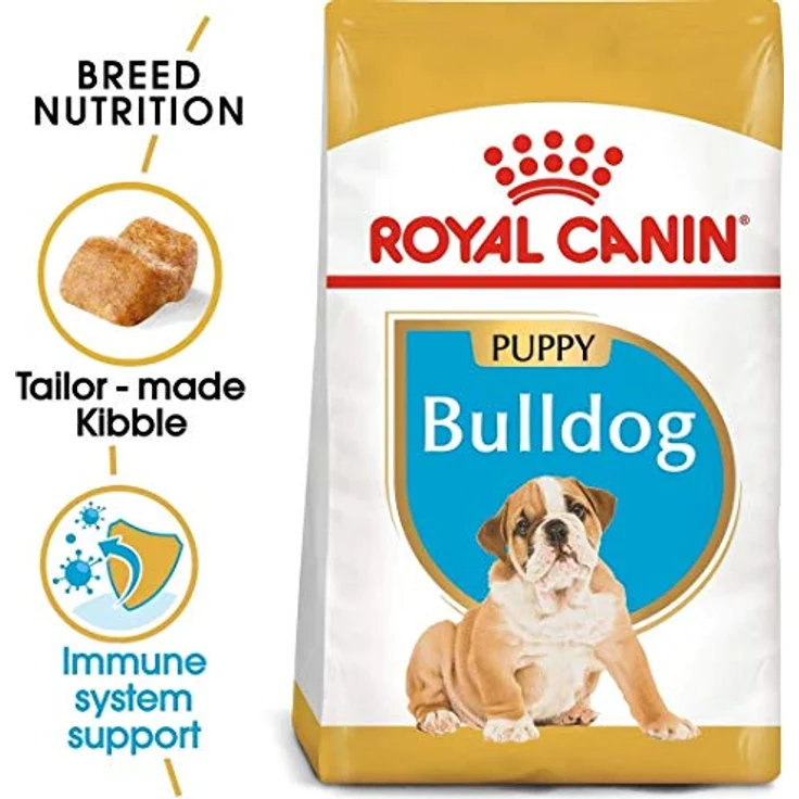 Royal Canin Bulldog Puppy, Hundefutter für Welpen bis 12 Monate, 12 kg, hohe Verdaulichkeit und Unterstützung von Knochen/Gelenken – Bild 2