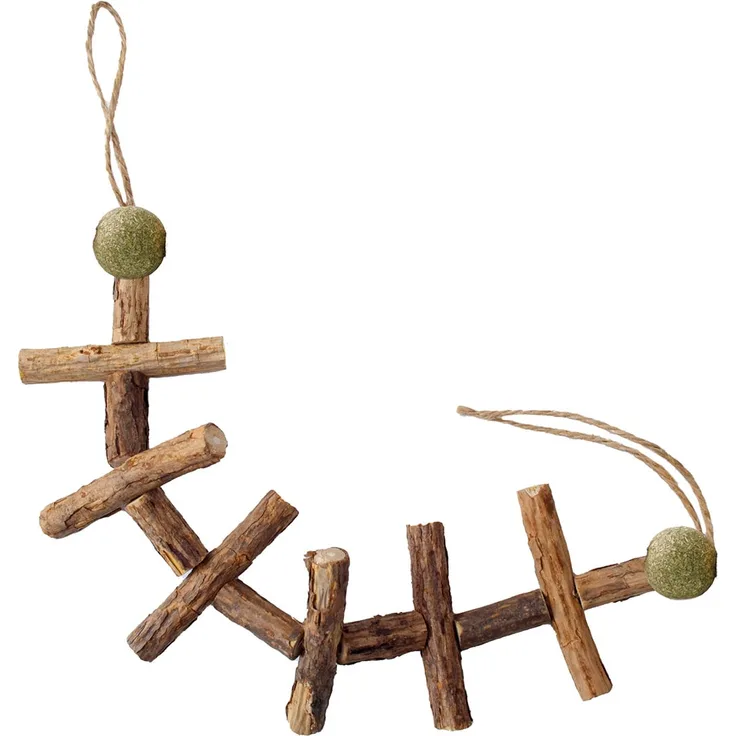 Aumüller Dentalspielzeug Matatabi Tausendfüßler, handgefertigt aus Silver Vine, Jute und Katzenminze, für Spielspaß und Zahnpflege