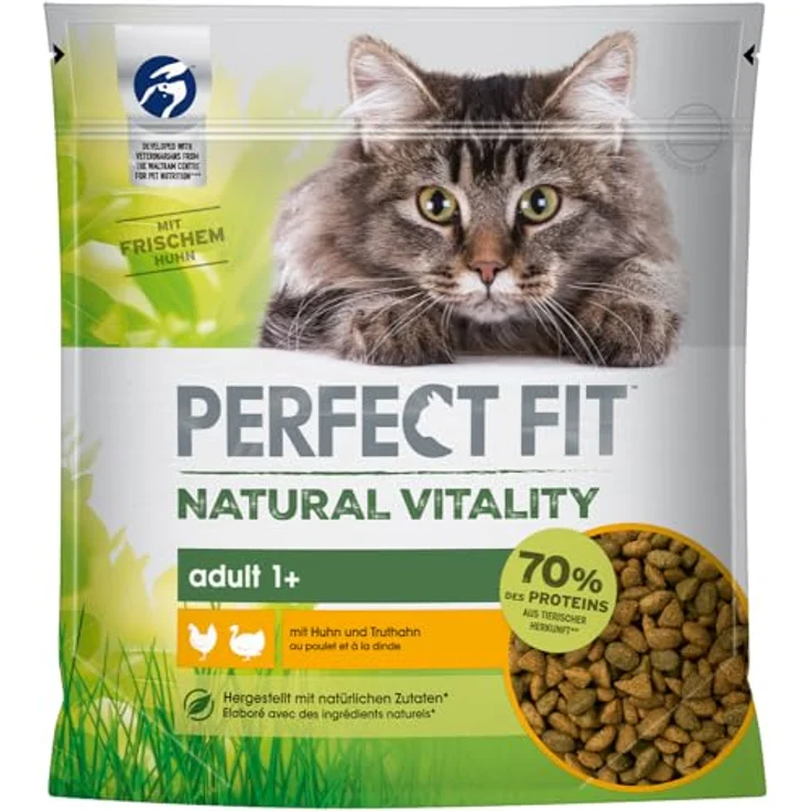Perfect Fit Katze Beutel Natural Vitality Adult 1+ mit Huhn und Truthahn, 650g, hohes Protein aus tierischer Herkunft, ohne künstliche Konservierungsstoffe – Bild 1
