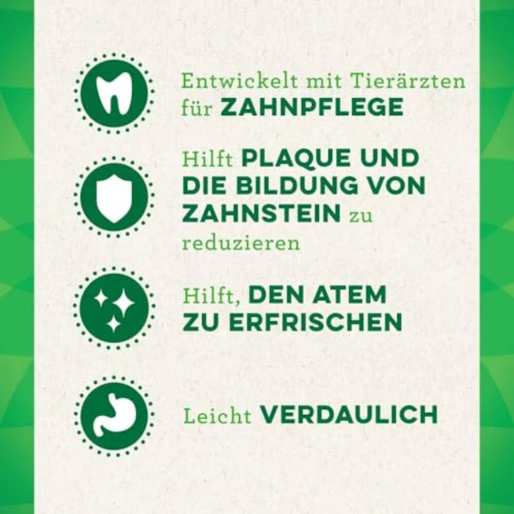 Greenies Dental Treats Original Teenie, Zahnpflegesnacks für kleine Hunde von 2-7 kg, 340 g Beutel gegen Plaque und Mundgeruch – Bild 2