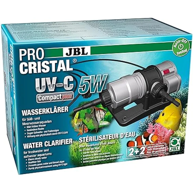 JBL ProCristal UV-C Compact plus 5, Außenfilter für Süßwasser bis 300 l, effektiver Wasserklärer mit 5 Watt UV-C Technologie – Bild 1