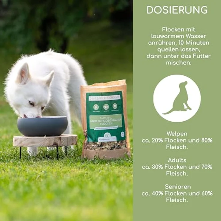 Wolfsbacher Barf Flocken Mix für Hunde – 100% natürliche Gartengemüse und Kräuter, getreidefrei, 500g – Bild 4