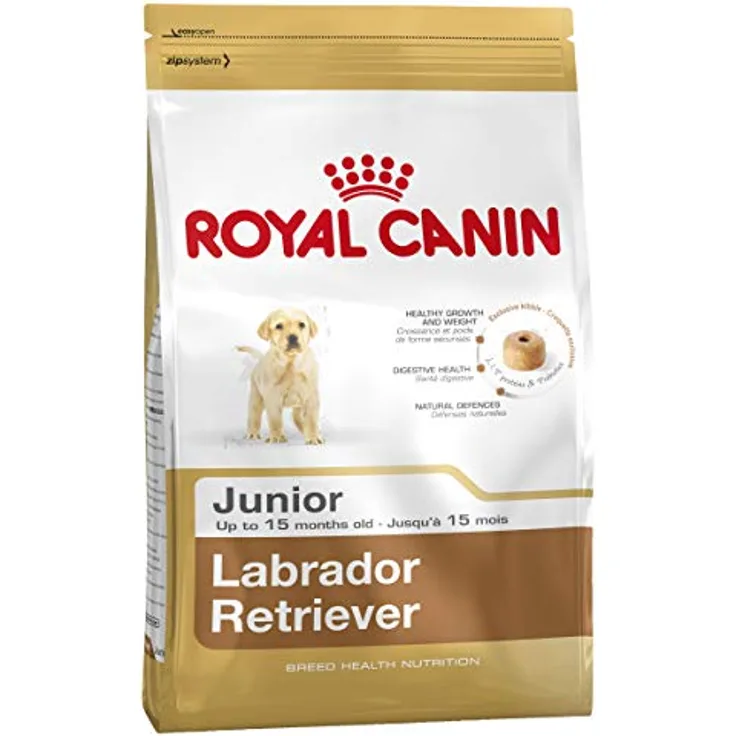 Royal Canin Kroketten für Labrador- und Retriever-Welpen, Junior, Trockenfutter mit Reis-Geschmack, 12 kg Sack