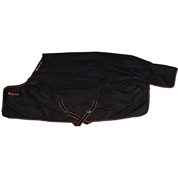 Bucas IRISH TURNOUT Pferdedecke Extra 300g, Rückenlänge 135 cm, schwarz/gold