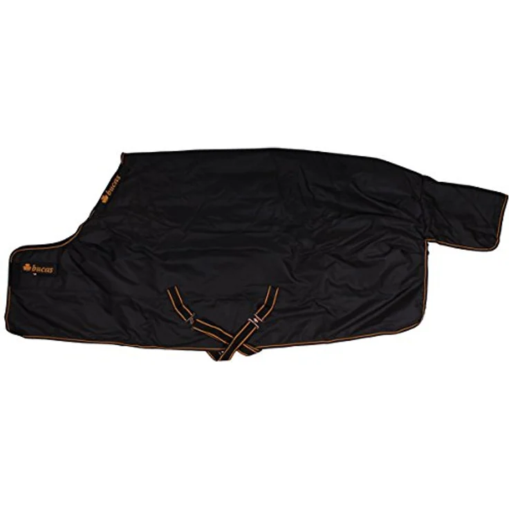 Bucas IRISH TURNOUT Pferdedecke Extra 300g, Rückenlänge 135 cm, schwarz/gold – Bild 1