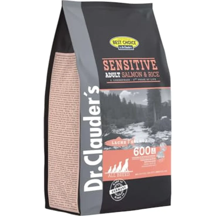 Dr. Clauder's Best Choice Adult Lachs & Reis, Trockenfutter für Hunde, glutenfrei, 12,5kg – Bild 3