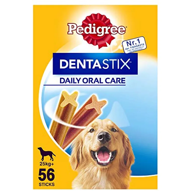 Pedigree DentaStix, Hundesnack für große Hunde, 56 Stück (2.16 kg), ideal für Training und Belohnung