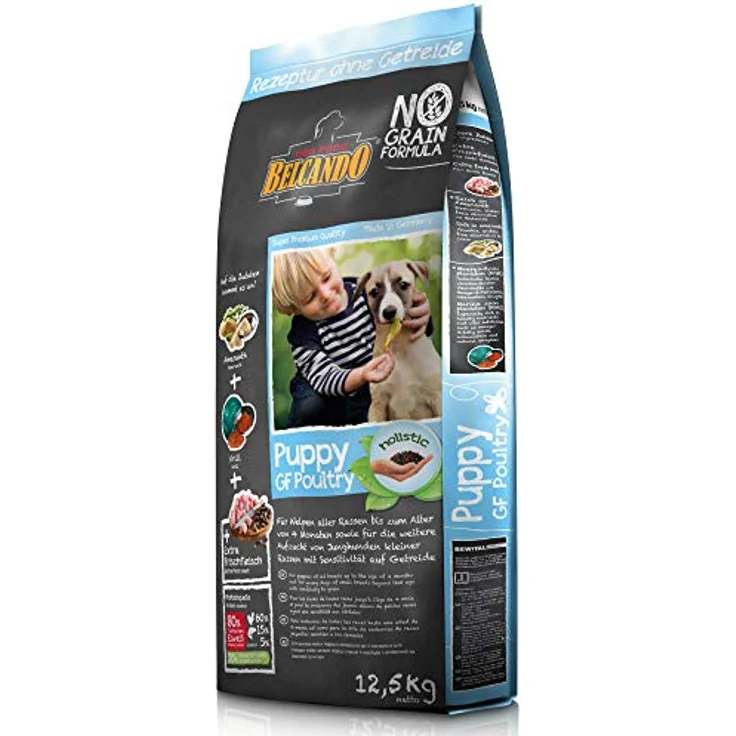 Belcando Puppy GF Poultry, getreidefreies Welpenfutter für alle Rassen, 12,5 kg, mit 30% frischem Geflügel, Alleinfuttermittel für Welpen bis 4 Monate – Bild 1