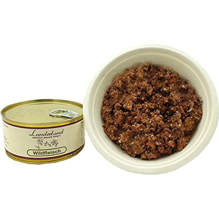 Lunderland Dosenfleisch Wildfleisch 5 x 300g, 100% Rotwild für Hunde und Katzen, ohne Zusätze