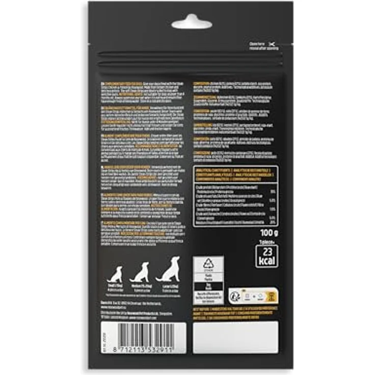 Rosewood Steak Strips Huhn & Seelachs – Weiche Hundesnacks, 63% Huhn, 21% Seelachs, fettarm, ohne Getreide, 100 g – Bild 2
