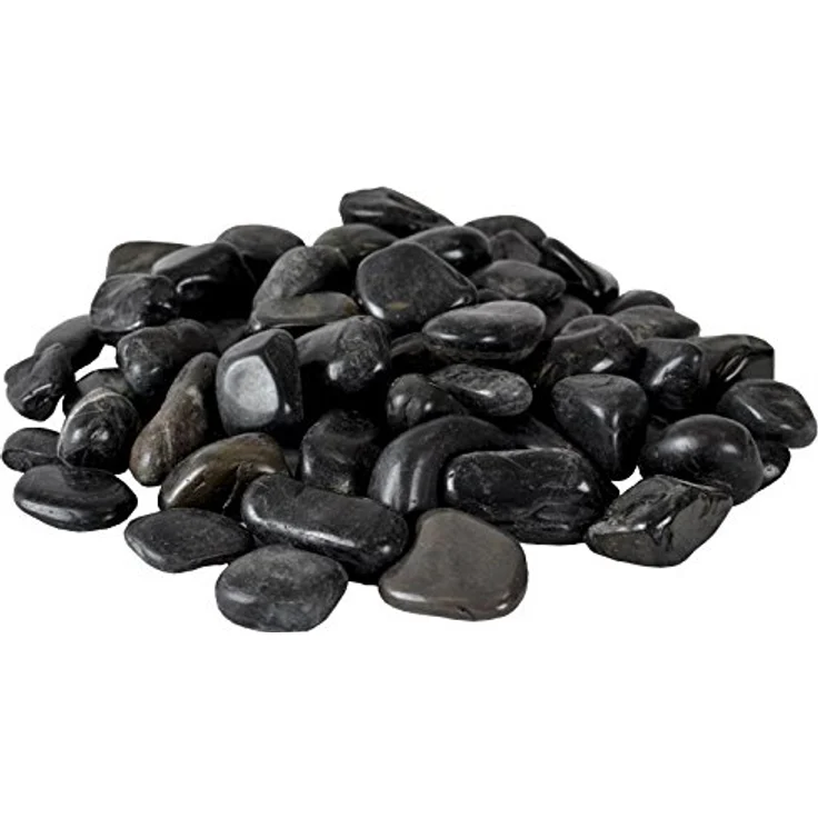 Intergarden Dekosteine schwarz poliert, 20 kg Zierkies 5-8 cm für Garten und Deko, schmutzabweisend und vielseitig einsetzbar – Bild 1