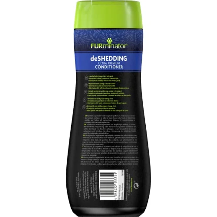 Furminator deShedding Hunde-Conditioner, Premium Conditioner für weiches und glänzendes Fell, 473 ml mit Aloe-Vera-Gel und Omega-3- & Omega-6-Fettsäuren – Bild 2