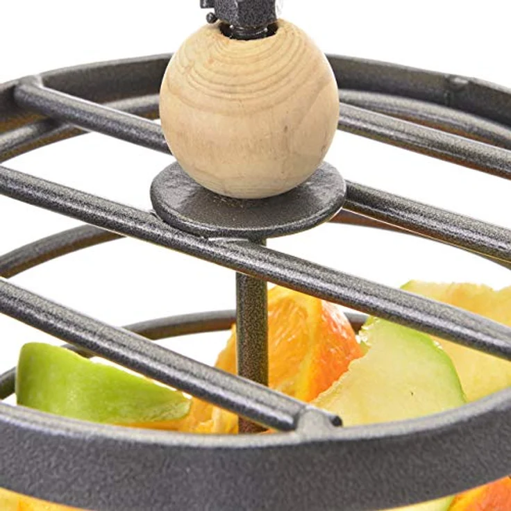 Montana Cages Hängendes Metallkörbchen zum Befüllen, Foraging für Papageien, ca. 13 x 13 x 14,5 cm, rostfreies Metall, inklusive 17 cm Kette – Bild 4