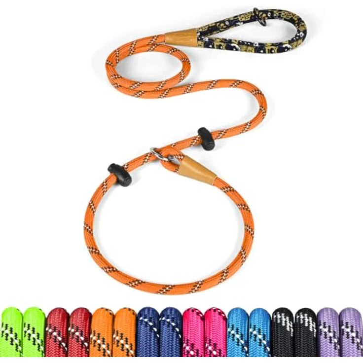 lynxking Reflective 180 cm Slip-Leash für Hunde, mit gepolstertem Griff und Stopperschnalle, ideal für Training und Gassi gehen – Bild 1