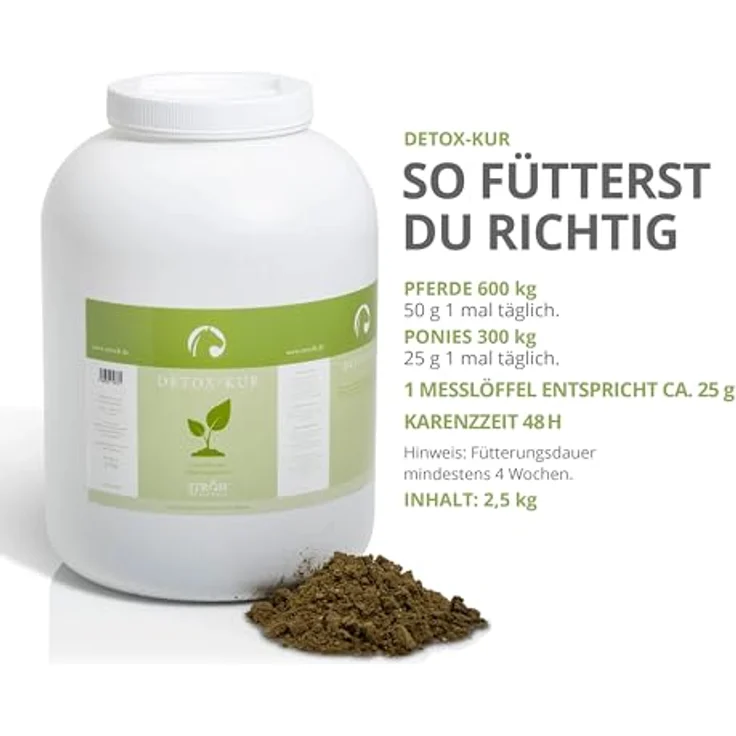 STRÖH Detox-Kur Pferd (2,5kg) • Kräuter-Komplex mit Mariendistel, Artischocke, Löwenzahn & Brennnessel • Getreidefrei • Unterstützt Leber, Nieren & Stoffwechsel – Bild 4