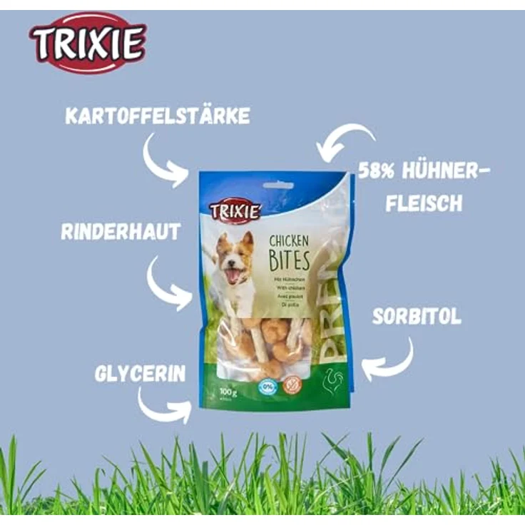 Trixie Dumbbells mit Huhn, proteinreicher Hundesnack für alle Lebensphasen, 100g – Bild 3