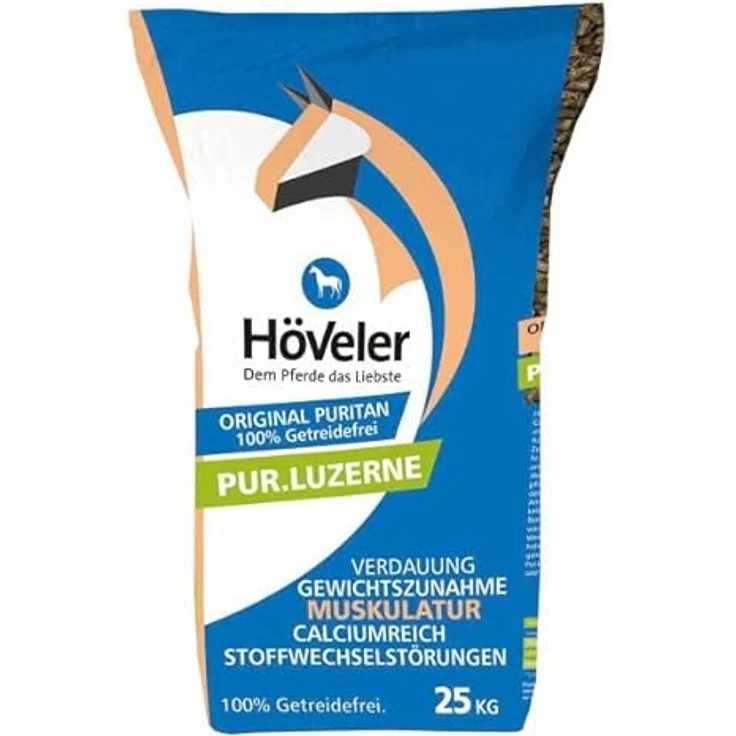Höveler Pur.Luzerne, 25 kg Pferdefutter aus junger Luzerne, hochblattig, ohne künstliche Zusätze