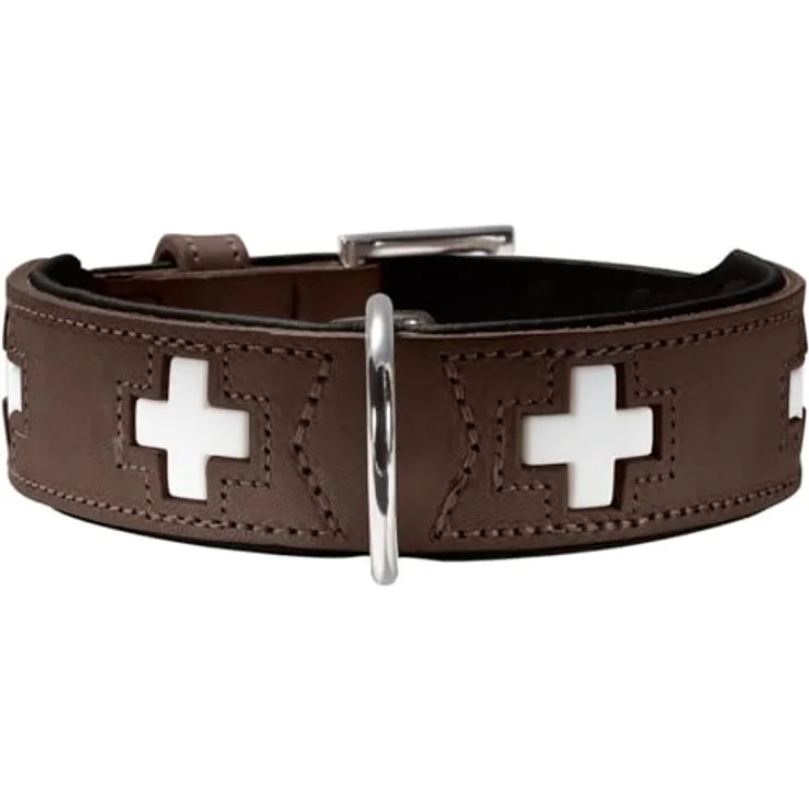 Hunter Hunde-Halsband Swiss braun-schwarz M