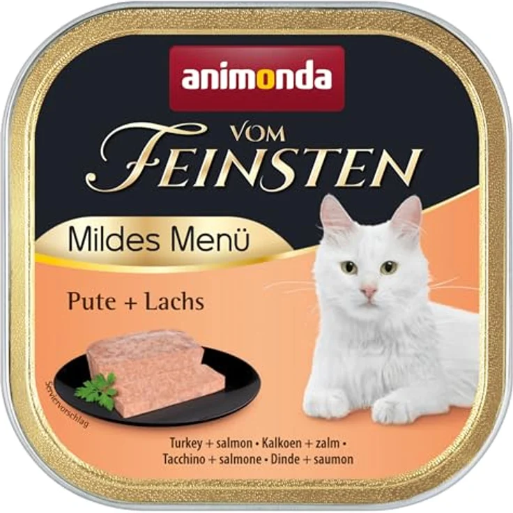 animonda vom Feinsten Mildes Menü Milde Vielfalt, getreidefreies Katzenfutter nass mit Putenfleisch, 32 x 100g, leicht verdaulich ohne Zucker – Bild 3