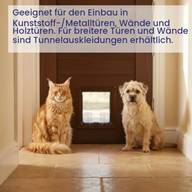 CAT MATE Katzenklappe Large 221 B, braune Katzentür mit Vier-Wege-Verschluss, 235 mm x 252 mm – Bild 10