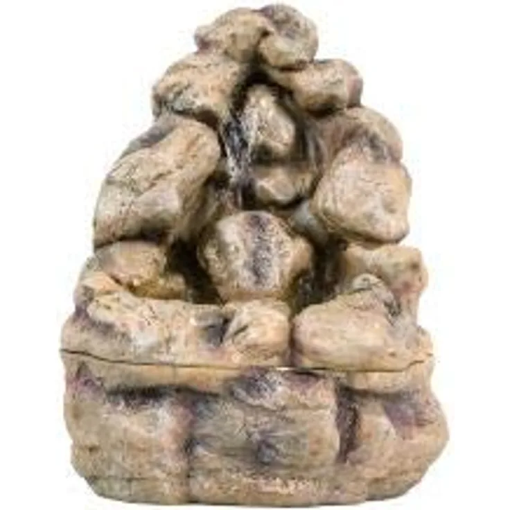 ReptiZoo Natürlicher Wasserfall, Terrariendeko mit integrierter Pumpe, 21x20,5x23,5 cm, steigerte Feuchtigkeit und regt Trinkverhalten von Eidechsen an