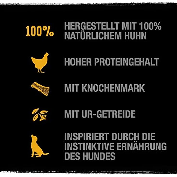 Crave Huhn mit Knochenmark und Urgetreide, Premium Hunde-Trockenfutter für ausgewachsene Hunde, 7kg – Bild 2