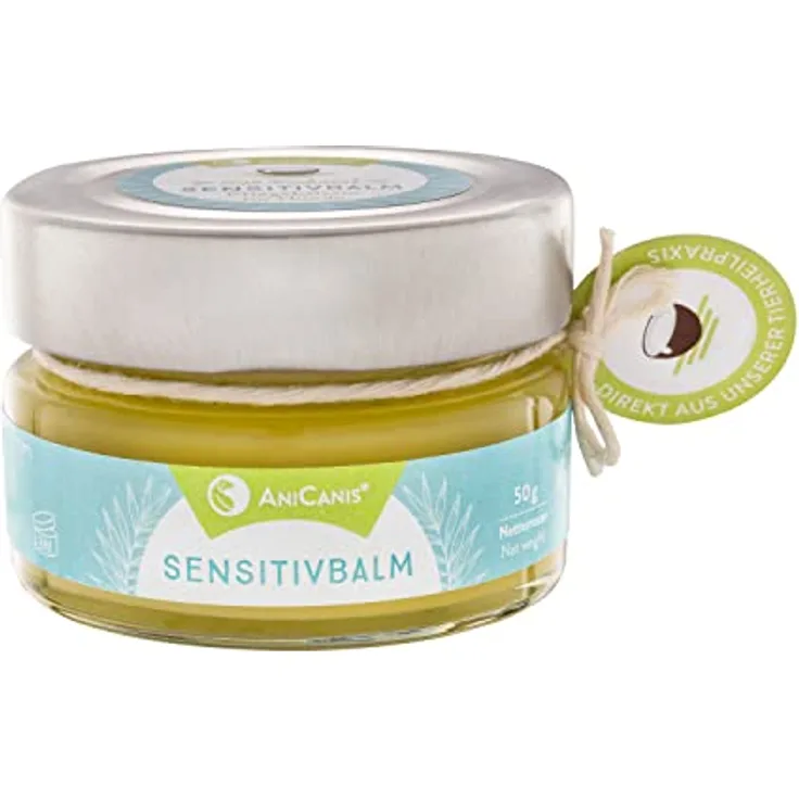 AniCanis Sensitivbalm, Pflegebalsam für Hunde & Katzen mit Bio-Wachs und Bio-Ölen, 50g - Für sensible Haut, entwickelt vom Tierheilpraktiker, 100% Naturprodukt