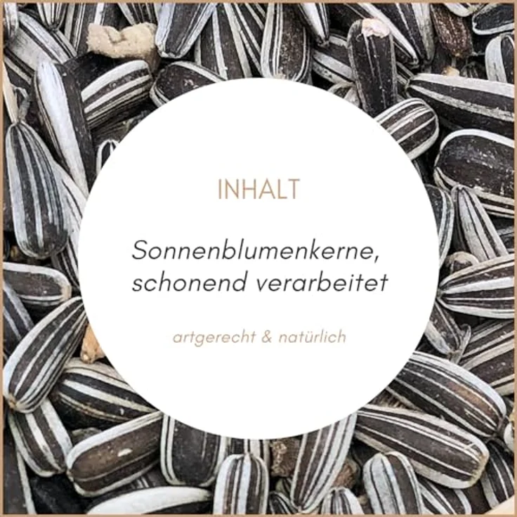 Supravit Sonnenblumenkerne gestreift 25kg, ungeschälte Premium Vogelfutter für Gartenvögel – energiereiche Ganzjahresfütterung, naturbelassen und nährstoffreich – Bild 3