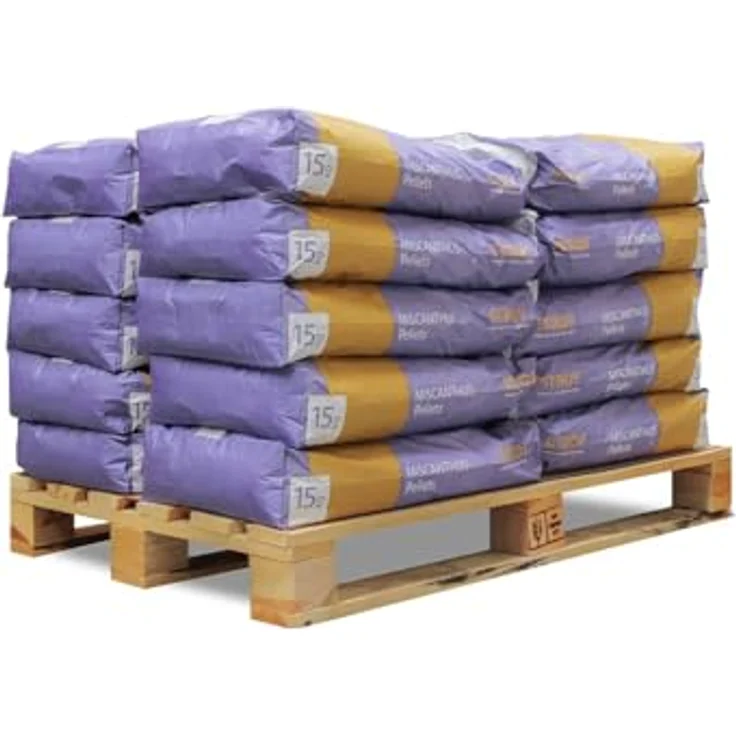 STROY Miscanthuspellets, Einstreu Pellets für Tierhaltung, hochsaugstark, 15kg x 20 Sack, 300kg / Palette, organisch und rein, geeignet für Groß- und Kleintiere, kompostierbar – Bild 2
