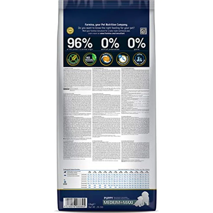 Farmina N&D Pumpkin Puppy Medium Pellets Hundefutter, Trockenfutter mit Lamm und Blaubeere, 12 kg, ohne Mais, reich an Vitaminen und natürlichen Antioxidantien – Bild 2