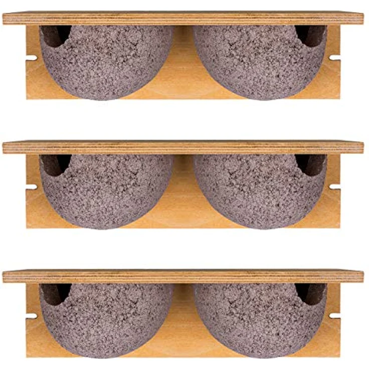 Bigdean - 3x Schwalbennistkasten Doppelnest Schwalbennest Mehlschwalbennest Nistkasten Nisthilfe Schwalben Holzbeton – Bild 4