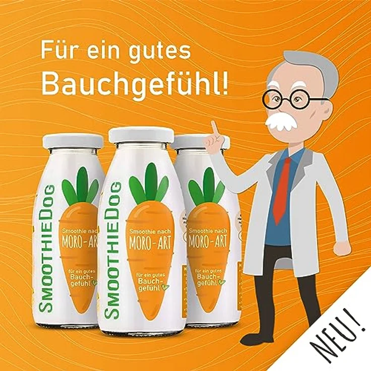 SmoothieDog Hunde Smoothie 6er Mix, Immunio (Rind) & Morosuppe, zucker- & glutenfrei, 6 x 250ml – Bild 2