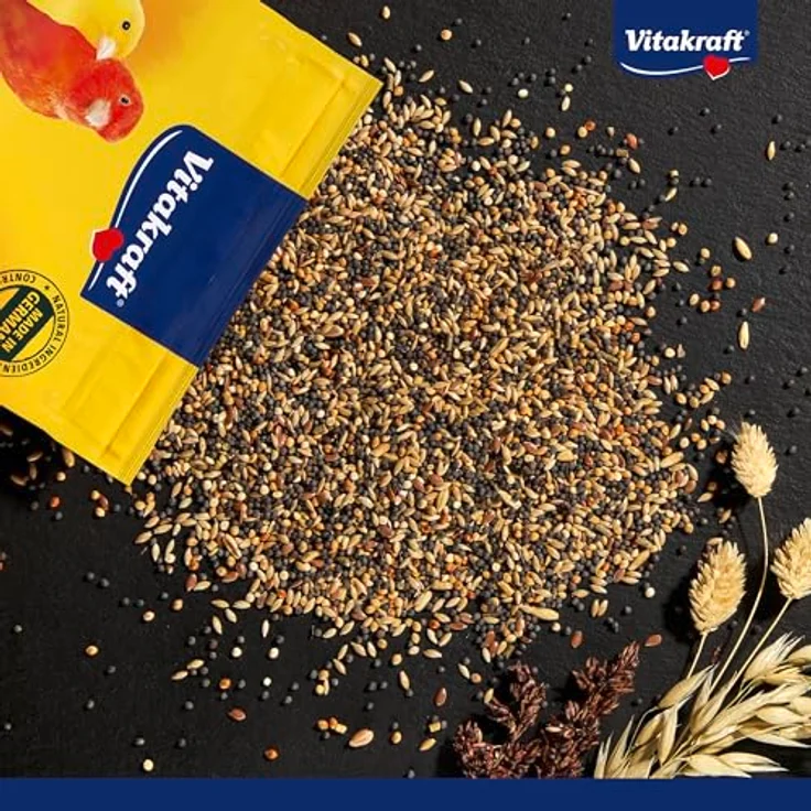 Vitakraft Kanarien Perle, Vogelfutter mit Vitaminen und Mineralien, ohne Zuckerzusatz, 1kg – Bild 2