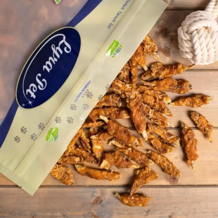 Lyra Pet® 10 kg Wrap mit Hühnerfleisch und Fisch, fettarmer Kausnack für Hunde, leicht zerkauten, nährstoffreiche Belohnung – Bild 5