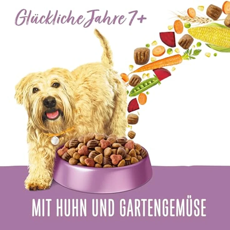 PURINA BENEFUL Glückliche Jahre 7+, Hunde-Trockenfutter mit Huhn und Gemüse, 12 kg, für Senioren – Bild 3